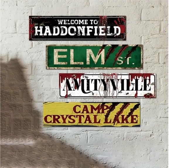 Horror Movie Street Signs
