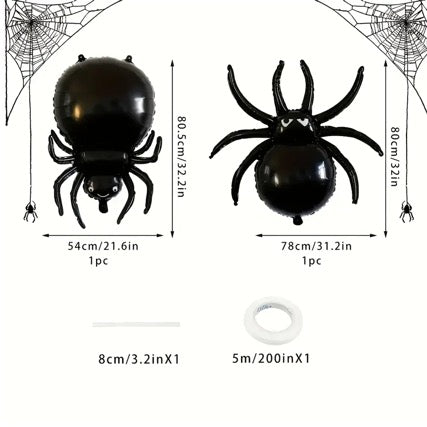 Two-Piece Black Spider Balloon Set