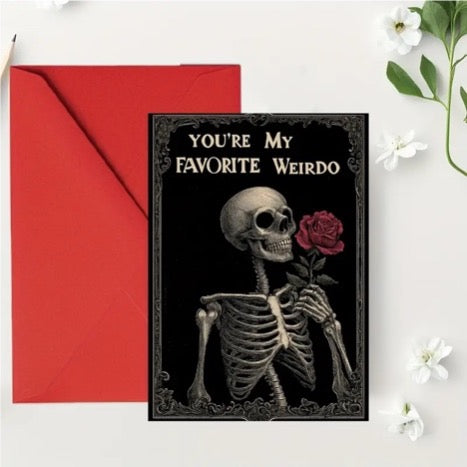 Gothic Design Skeleton Themed Birthday Card
