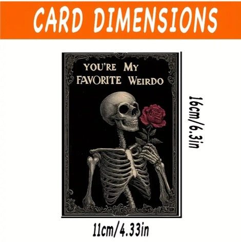 Gothic Design Skeleton Themed Birthday Card