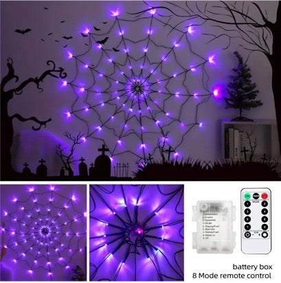 Purple LED Spider Web