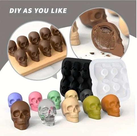 Skull-Shaped Ice Cube Mold