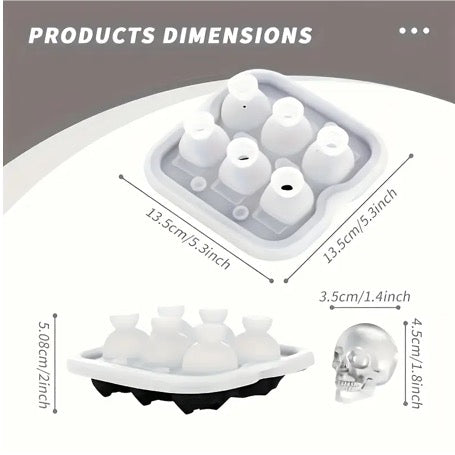 Skull-Shaped Ice Cube Mold
