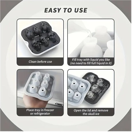 Skull-Shaped Ice Cube Mold