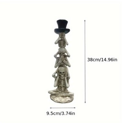 See No Evil Speak No Evil Hear No Evil Skeleton Statue