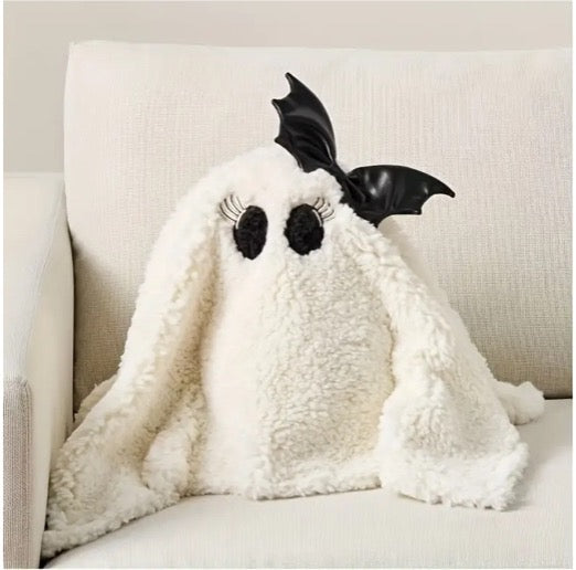 Halloween Ghost Plush Pillow Cover