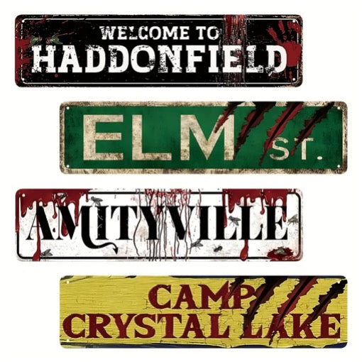 Horror Movie Street Signs