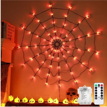 Orange LED Spider Web