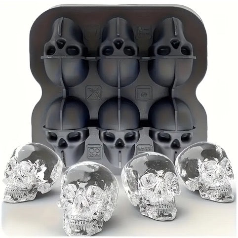 Skull-Shaped Ice Cube Mold