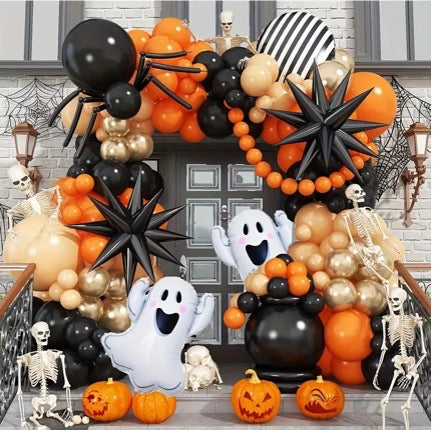 147pcs Halloween Balloon Garland Arch Kit