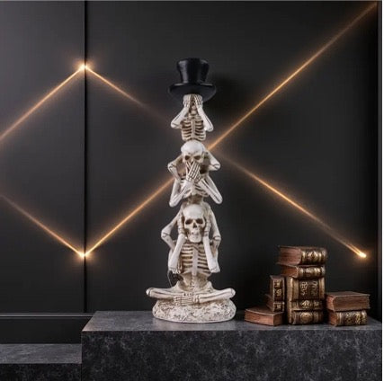 See No Evil Speak No Evil Hear No Evil Skeleton Statue